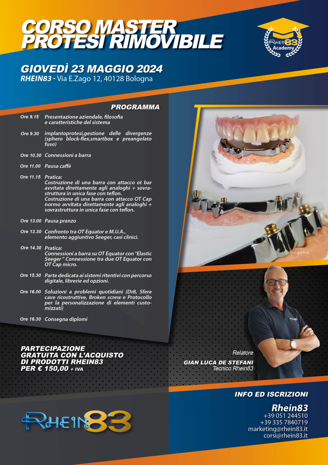 Corso Master Protesi Rimovibile per Odontoiatri e Odontotecnici - Bologna 30 Novembre 2023