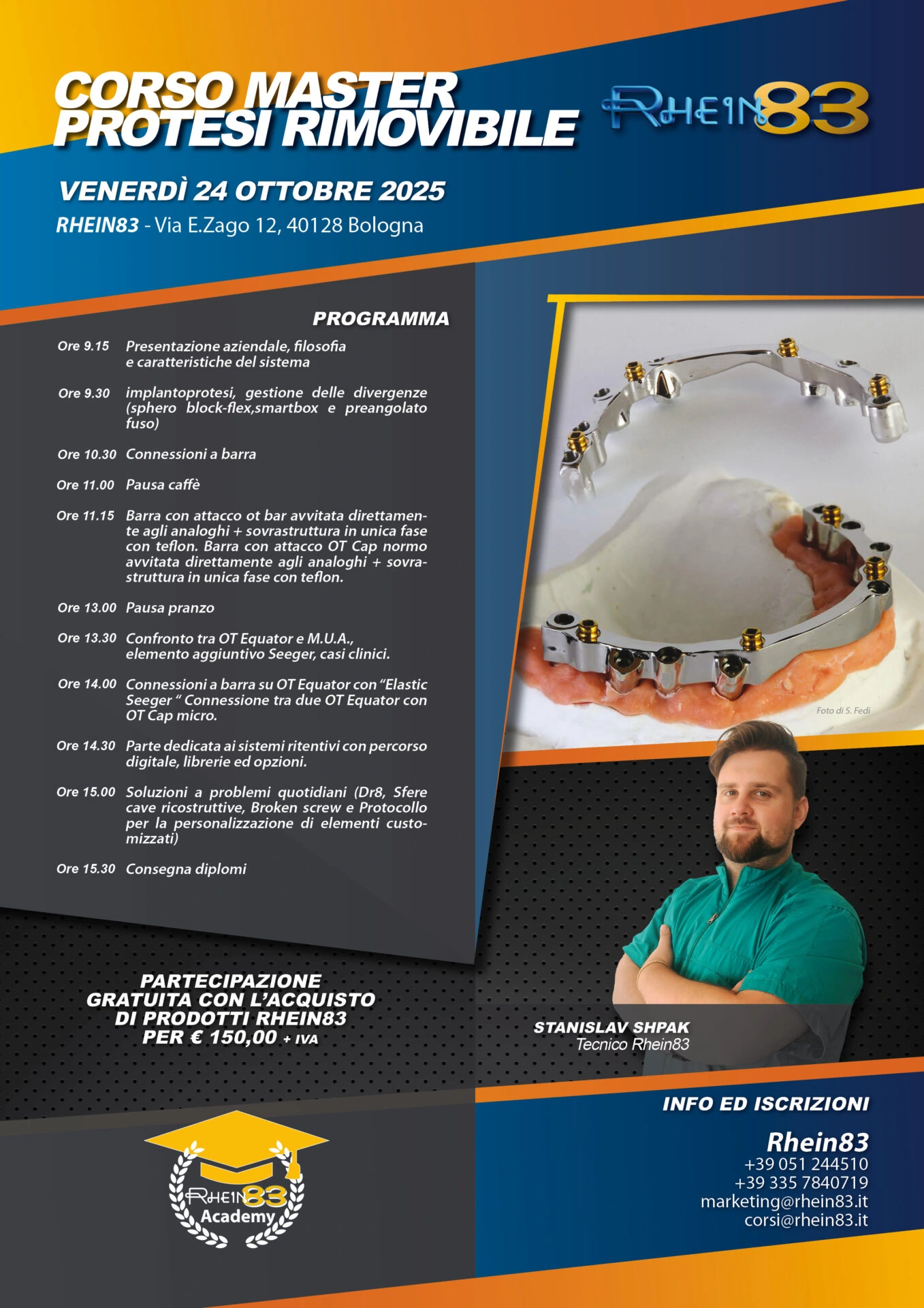 Corso Master Protesi Rimovibile per Odontoiatri e Odontotecnici - Bologna 10 Ottobre 2024