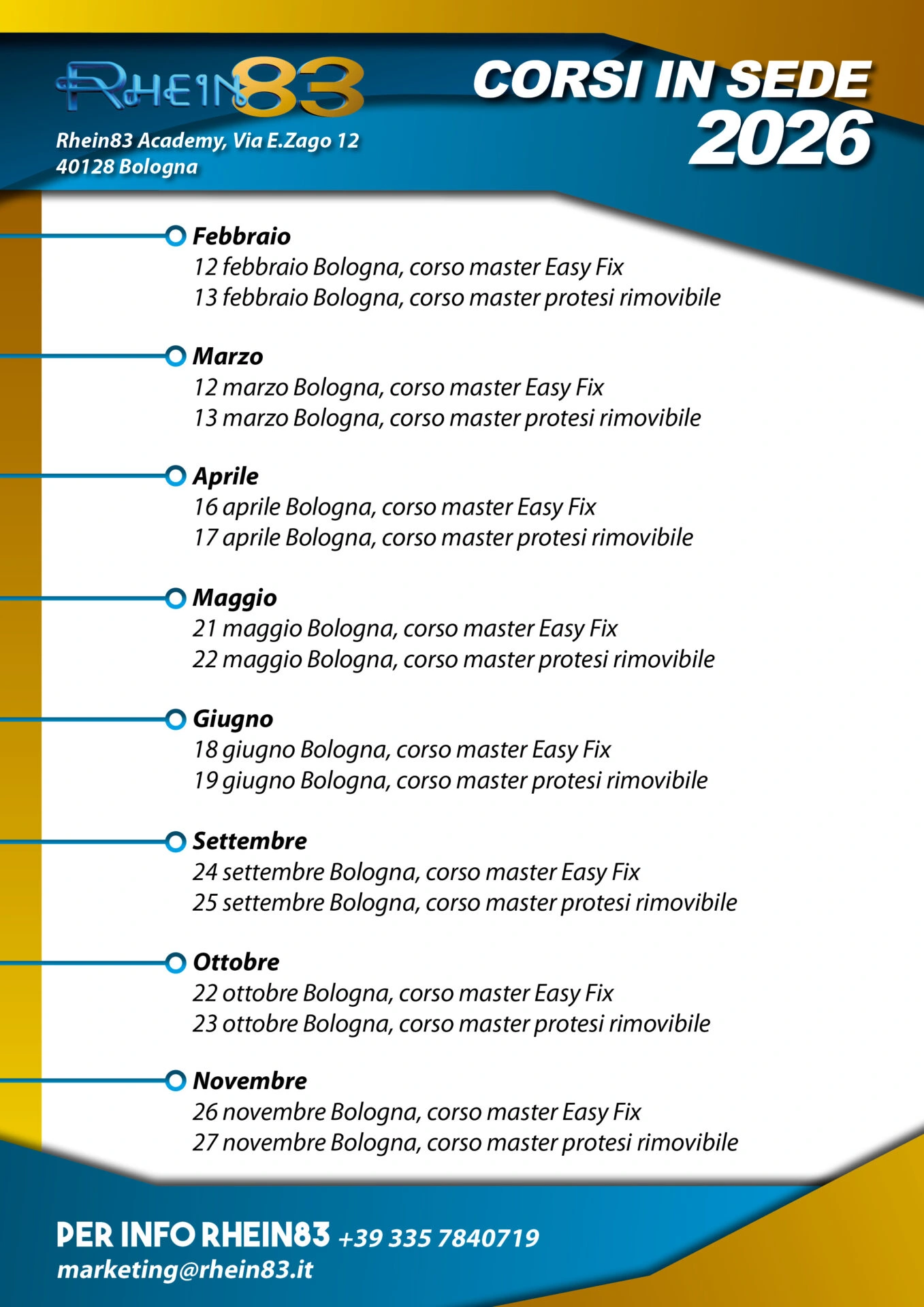 Calendario corsi Rhein83