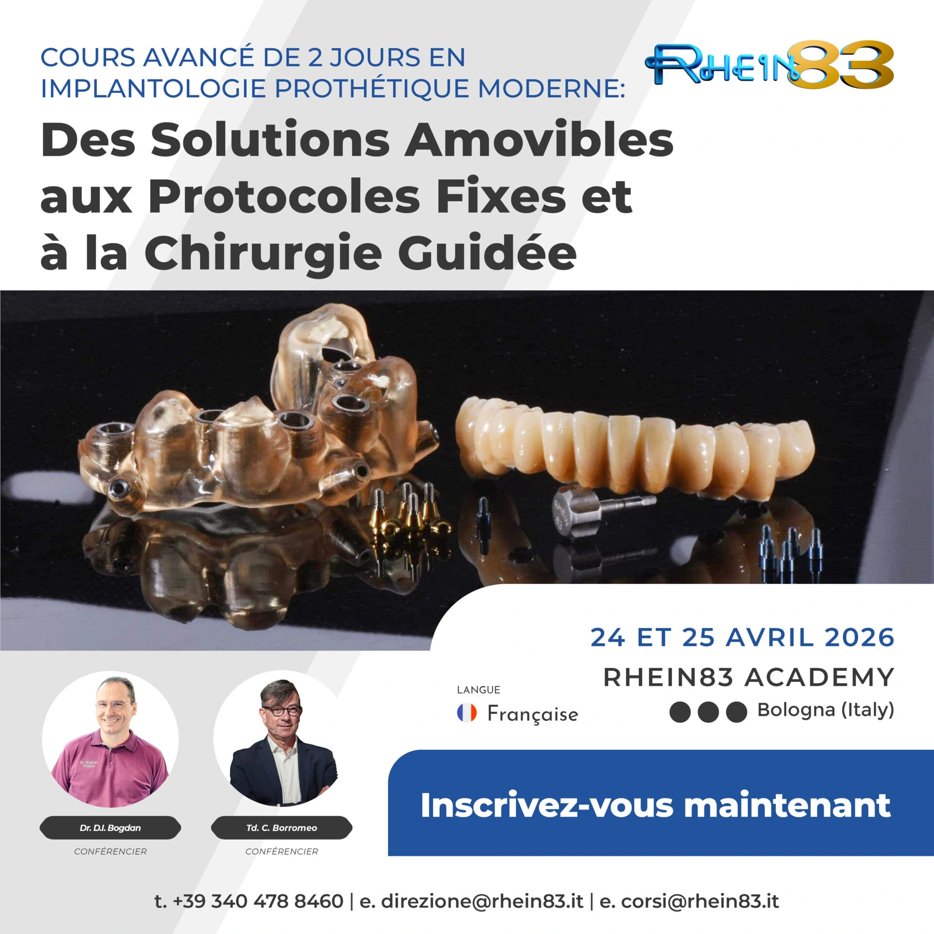 Cours pour dentistes et prothésistes dentaires