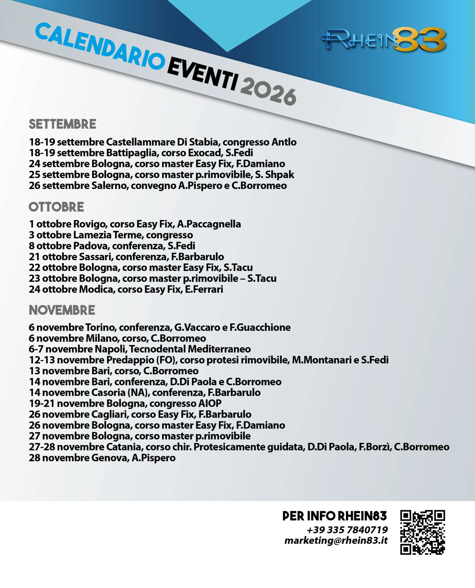 Calendario Corsi Rhein83 Calendario corsi Rhein83